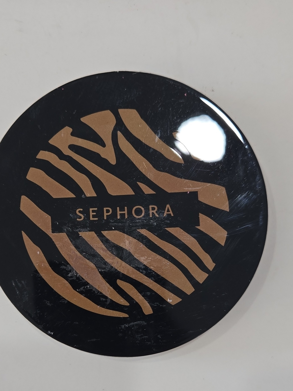 Sephora Zebra Print Compact - Black & Gold